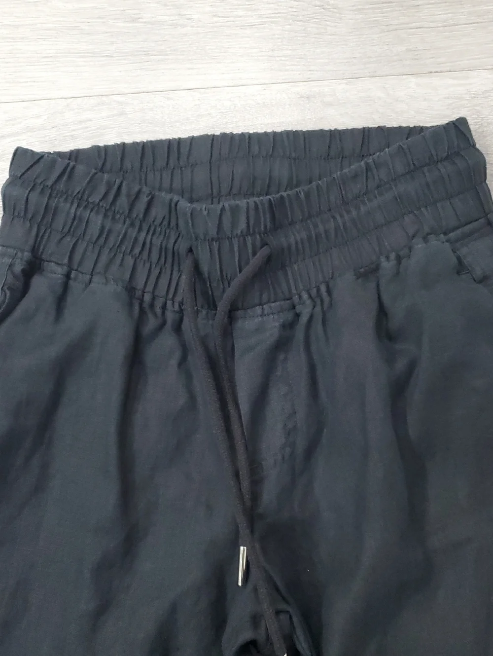 Quince European Linen Wide Keg Pants Black Xs 29